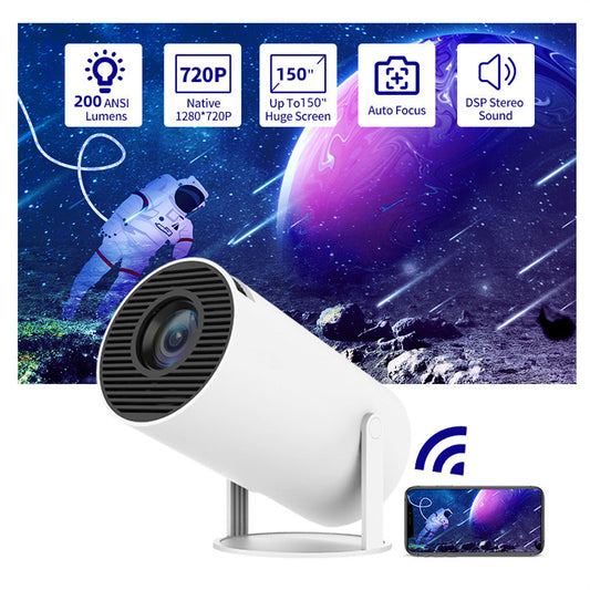 Tragbarer, kleiner Projektor mit geradem Projektionswinkel für den Heimgebrauch, 180 Grad Projektionswinkel, automatischer Fokus, Heimvideoprojektor