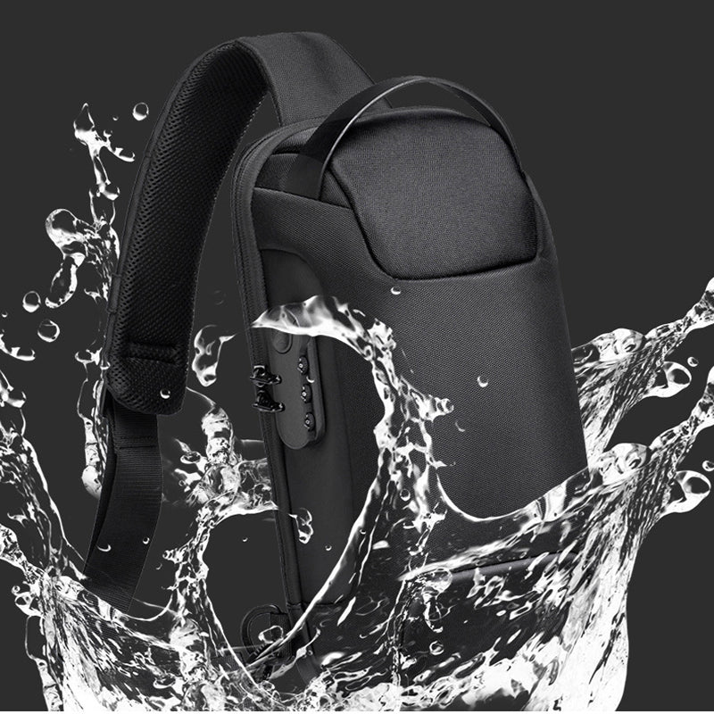Wasserdichte USB-Diebstahlsicherung, Herren-Umhängetasche aus Oxford-Gewebe, multifunktionale Kurzreisetasche, Messenger-Brusttasche